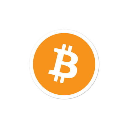 Bitcoin (BTC) bubble-free stickers - logo only - 3in