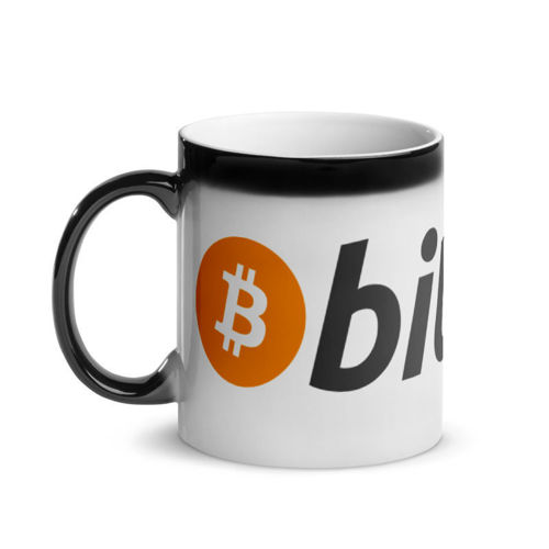 Bitcoin (BTC) - Glossy Magic Coffee Mug - Hot View 1