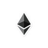 Ethereum (ETH) bubble-free stickers - logo only - 3in