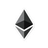Ethereum (ETH) bubble-free stickers - logo only - 4in